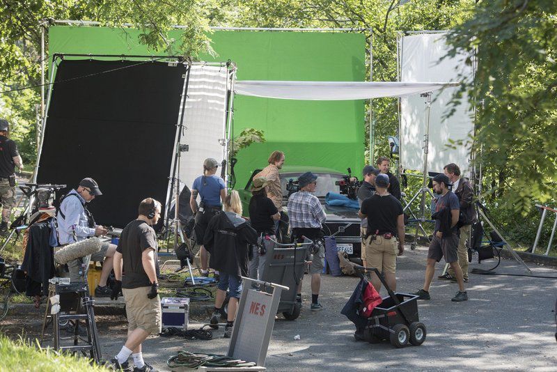 TV crew sets up in Haverhill
